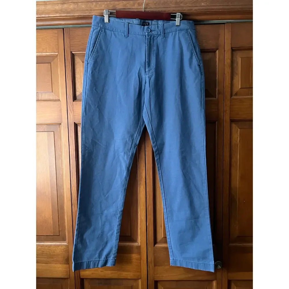 J.Crew Men’s Sutton Slim Fit Chino Casual Pants Blue Cotton Twill Size 34x34